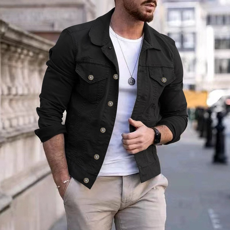 Herren Jeansjacke im klassischen Stil 5