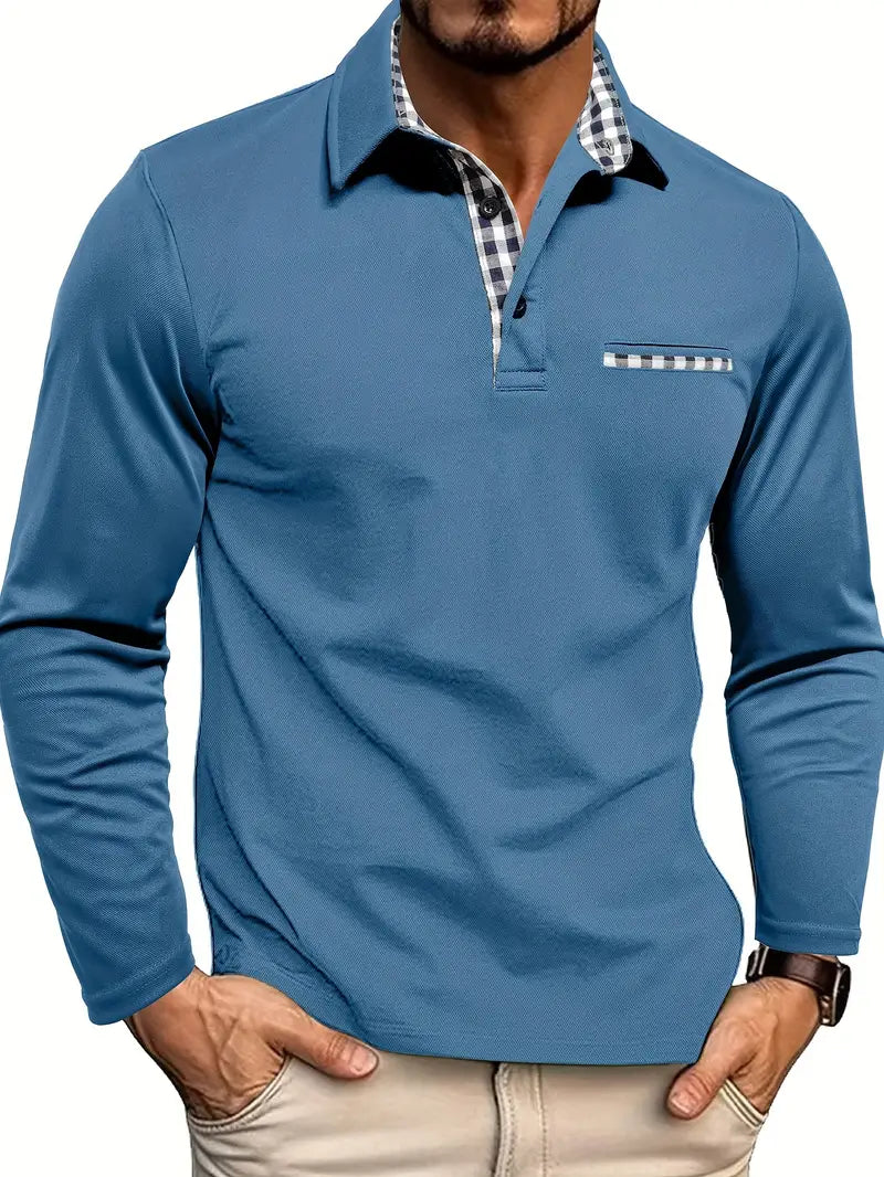 Herren Langarm Polo Hemd für stilvolle Freizeitmode 3