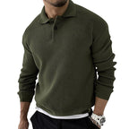 Herren Langarm Poloshirt – Modernes Strickdesign für Komfort 1