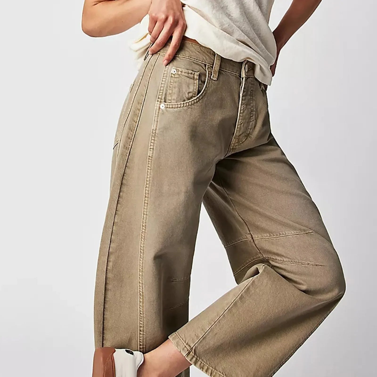 Herren Lässige Weite Jeans für Komfort 4