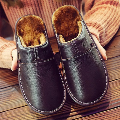 Herren Leder Pantoffeln 0