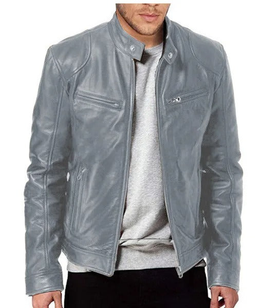 Herren Lederjacke Stilvoll und Warm für Kühle Tage 1