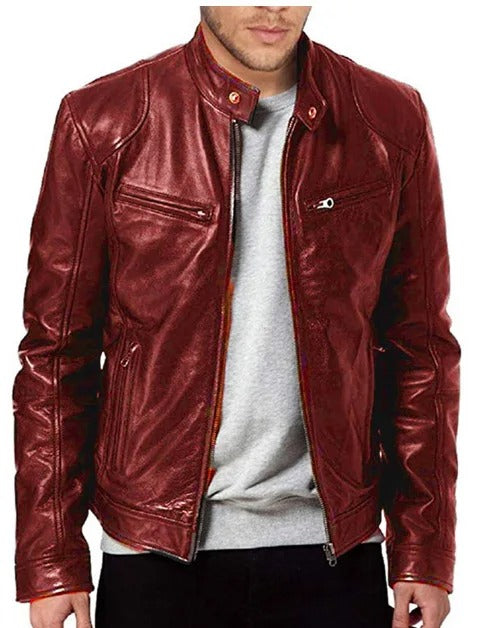 Herren Lederjacke Stilvoll und Warm für Kühle Tage 2