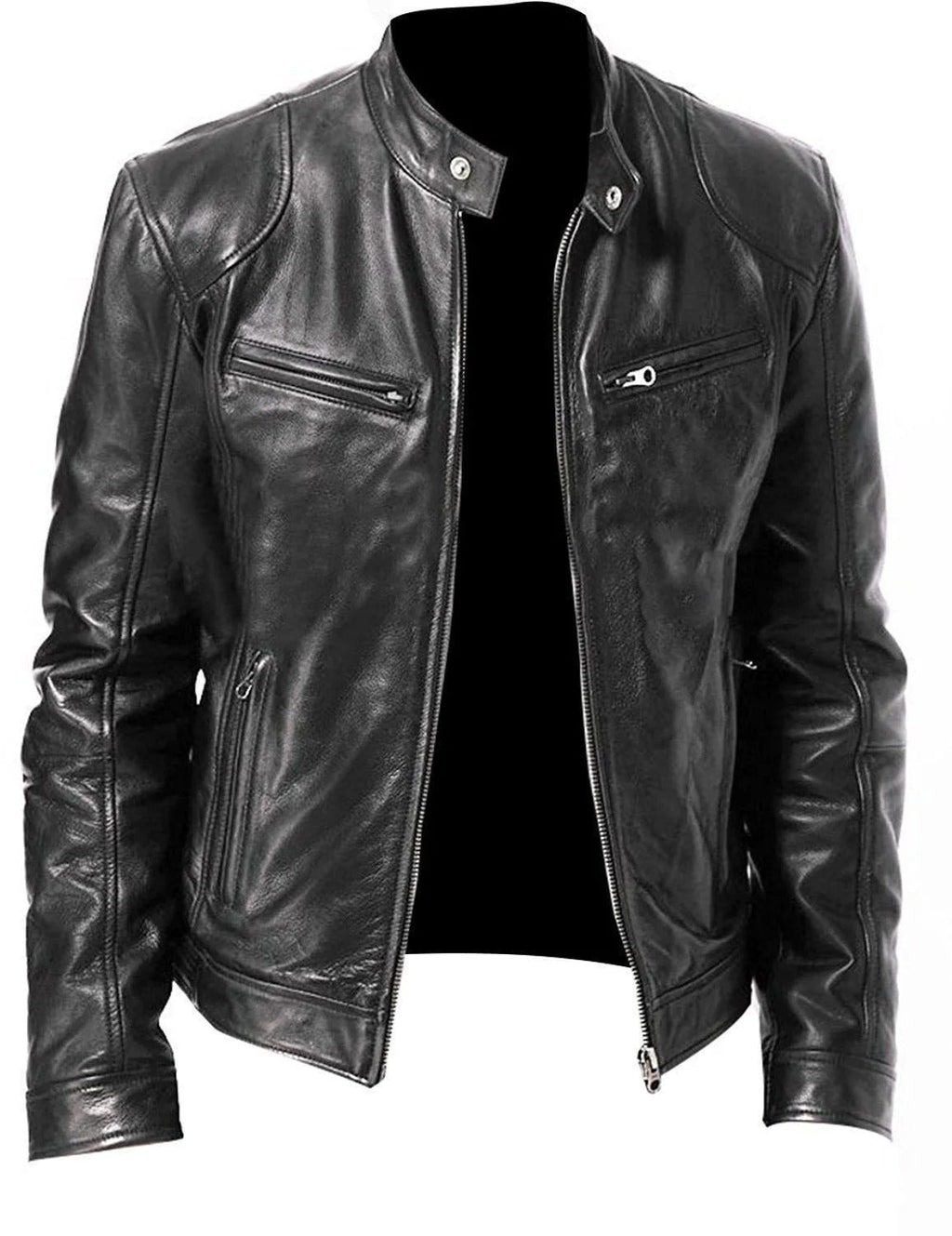 Herren Lederjacke Stilvoll und Warm für Kühle Tage 4