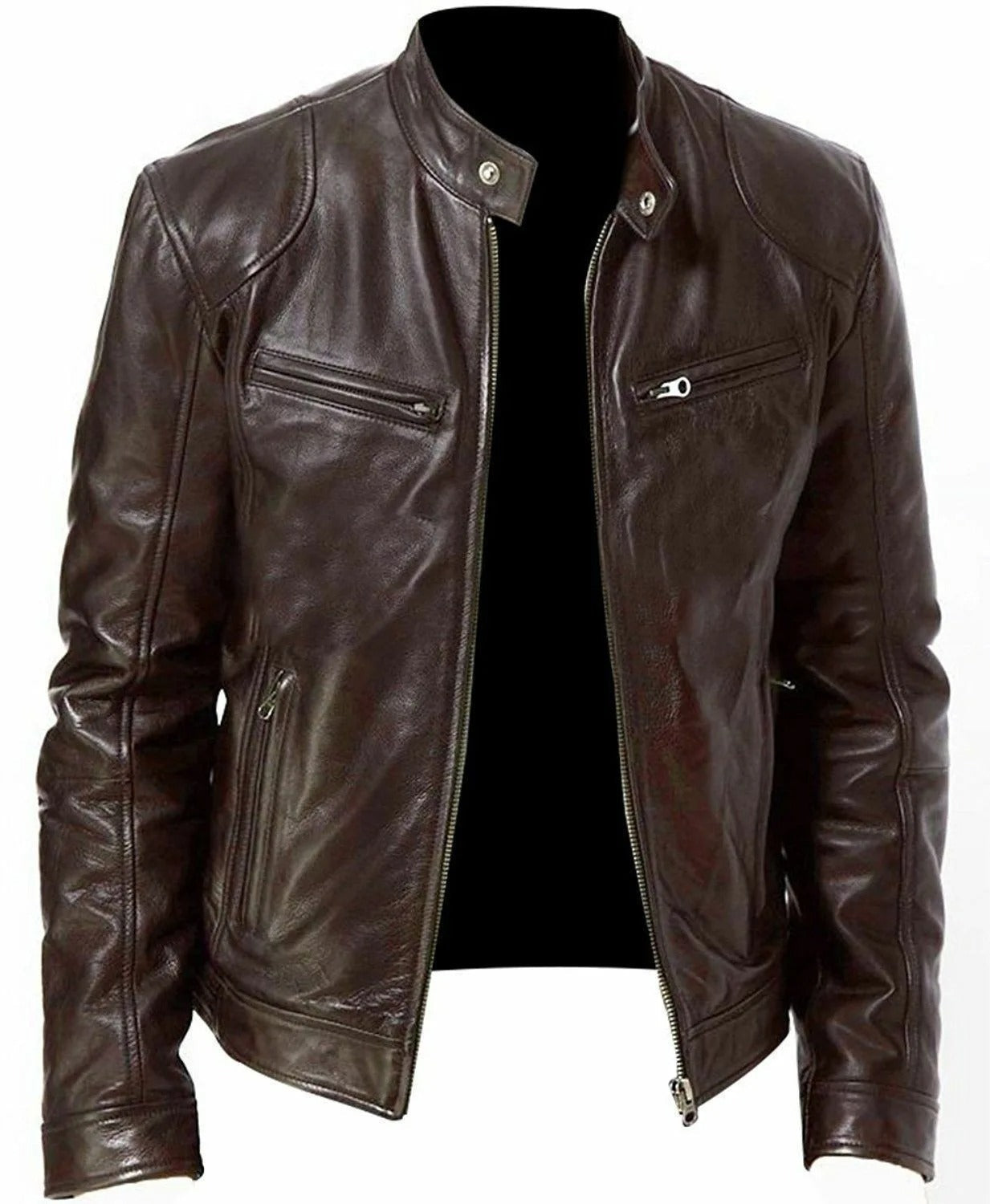 Herren Lederjacke Stilvoll und Warm für Kühle Tage 7