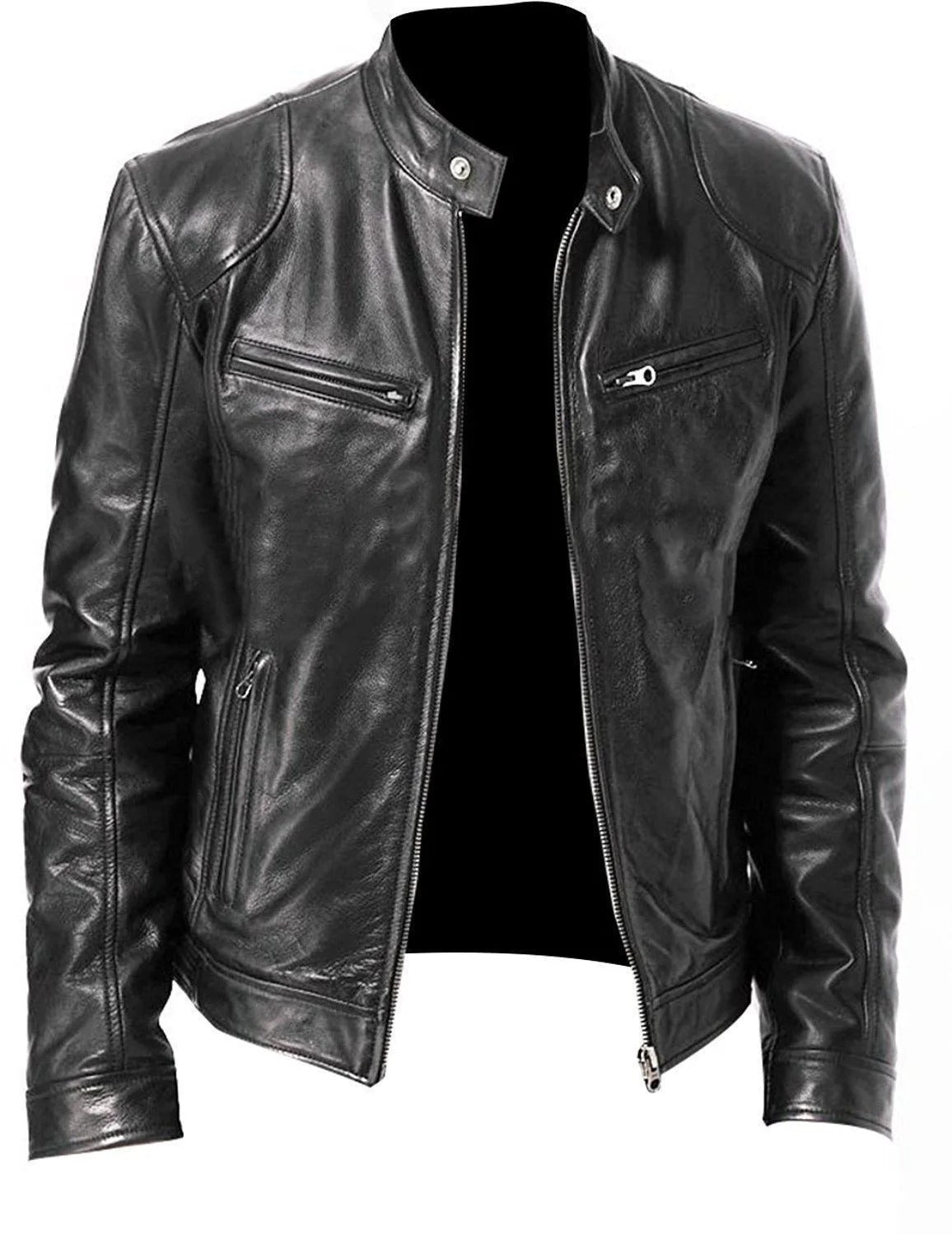 Herren Lederjacke Stilvoll und Warm für Kühle Tage 8