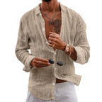 Herren Leinenhemd mit zeitlosem Design 0