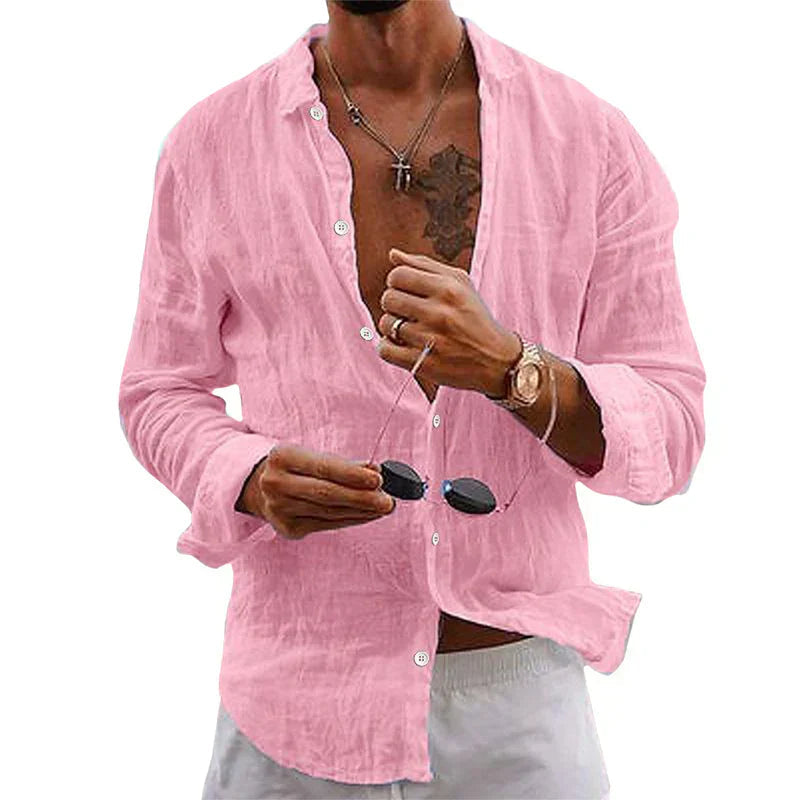Herren Leinenhemd mit zeitlosem Design 4
