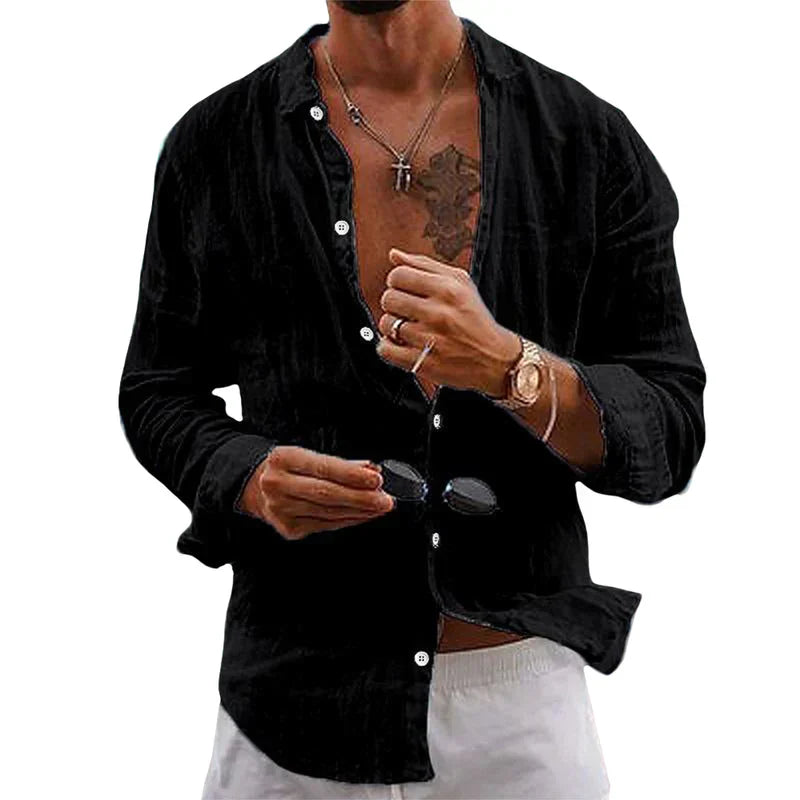 Herren Leinenhemd mit zeitlosem Design 6