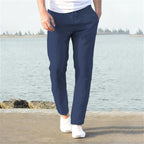 Herren Leinenhose mit Kordelzug 10