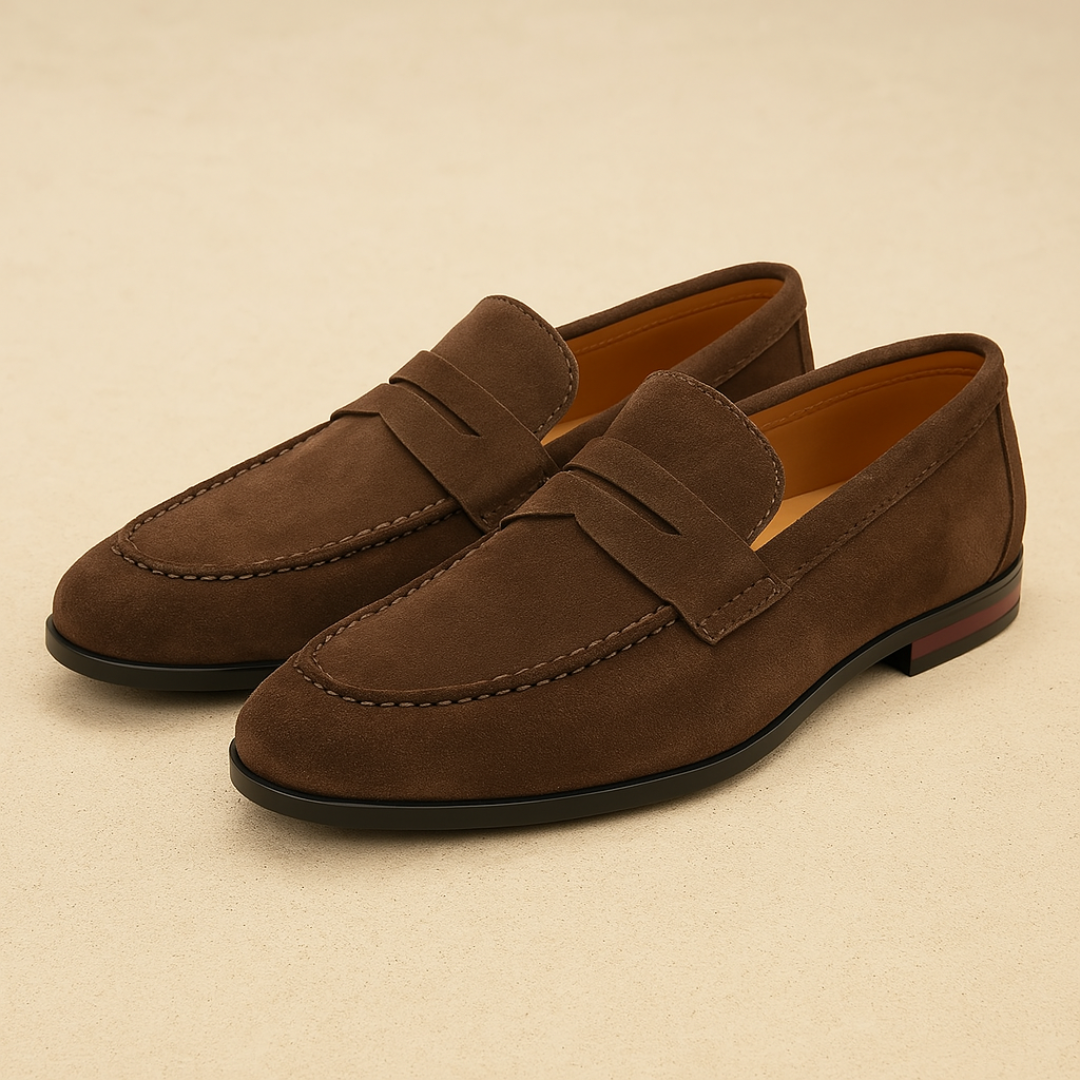 Herren Loafer Schuhe aus Wildleder für legere und formelle Anlässe 0