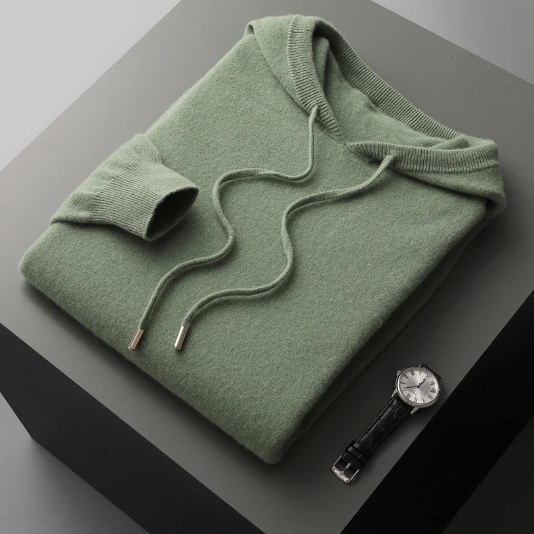 Herren Merino Strick Kapuzenpullover 12