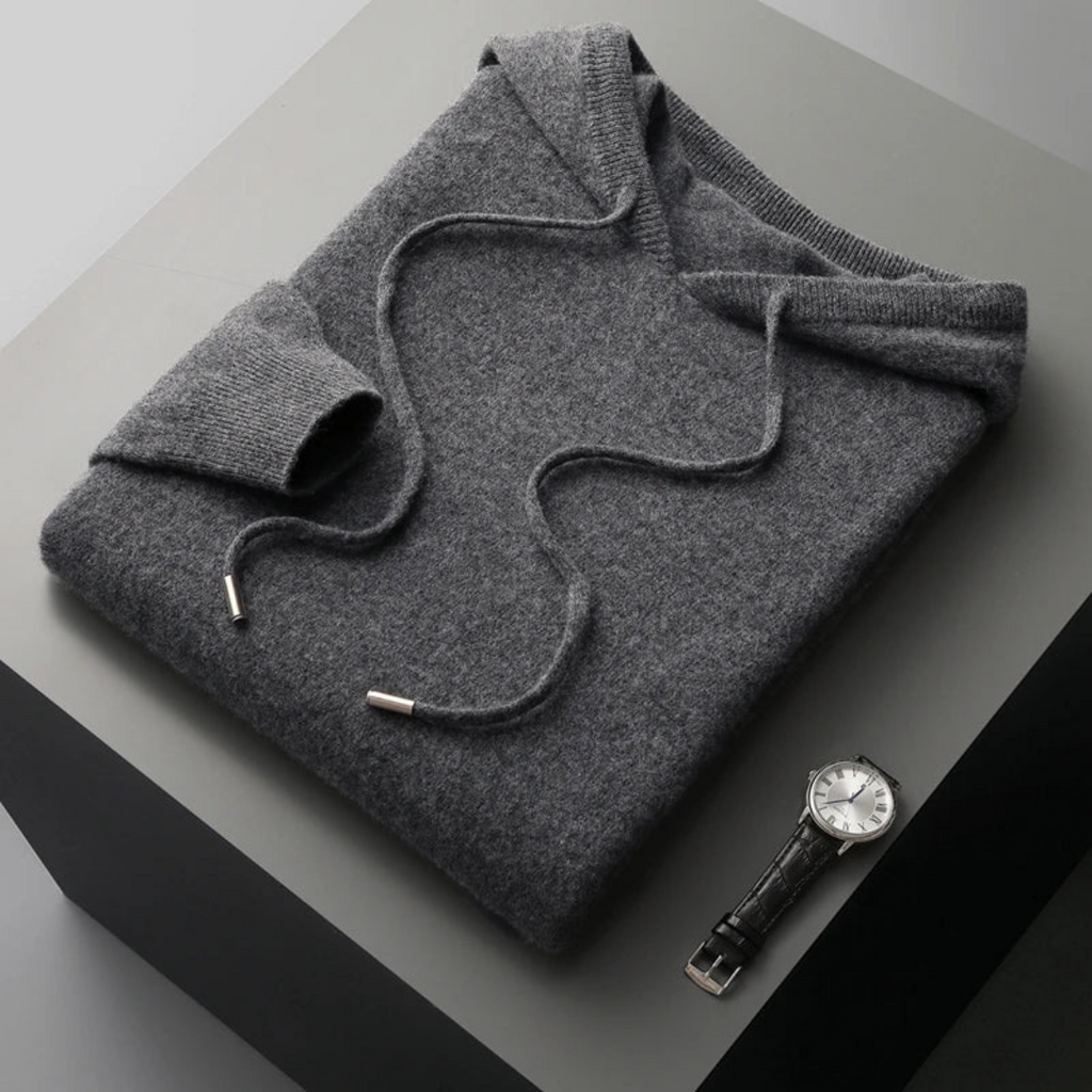 Herren Merino Strick Kapuzenpullover 15