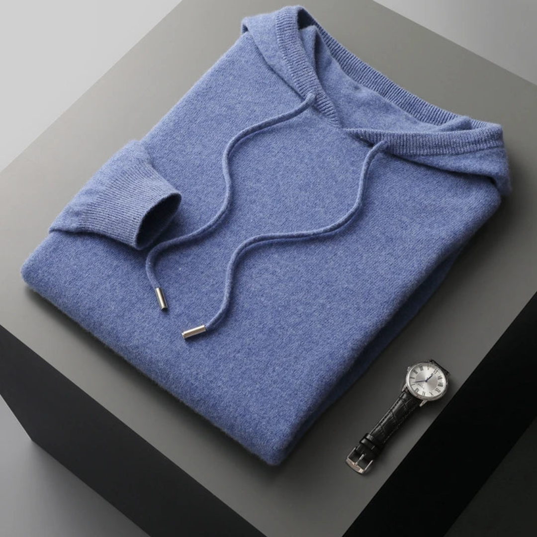 Herren Merino Strick Kapuzenpullover 2