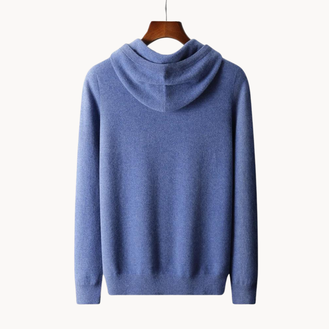 Herren Merino Strick Kapuzenpullover 5
