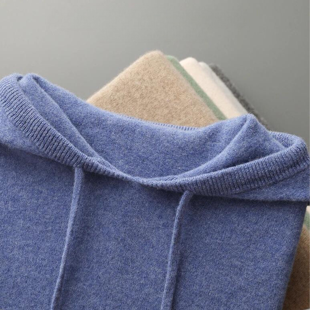 Herren Merino Strick Kapuzenpullover 7