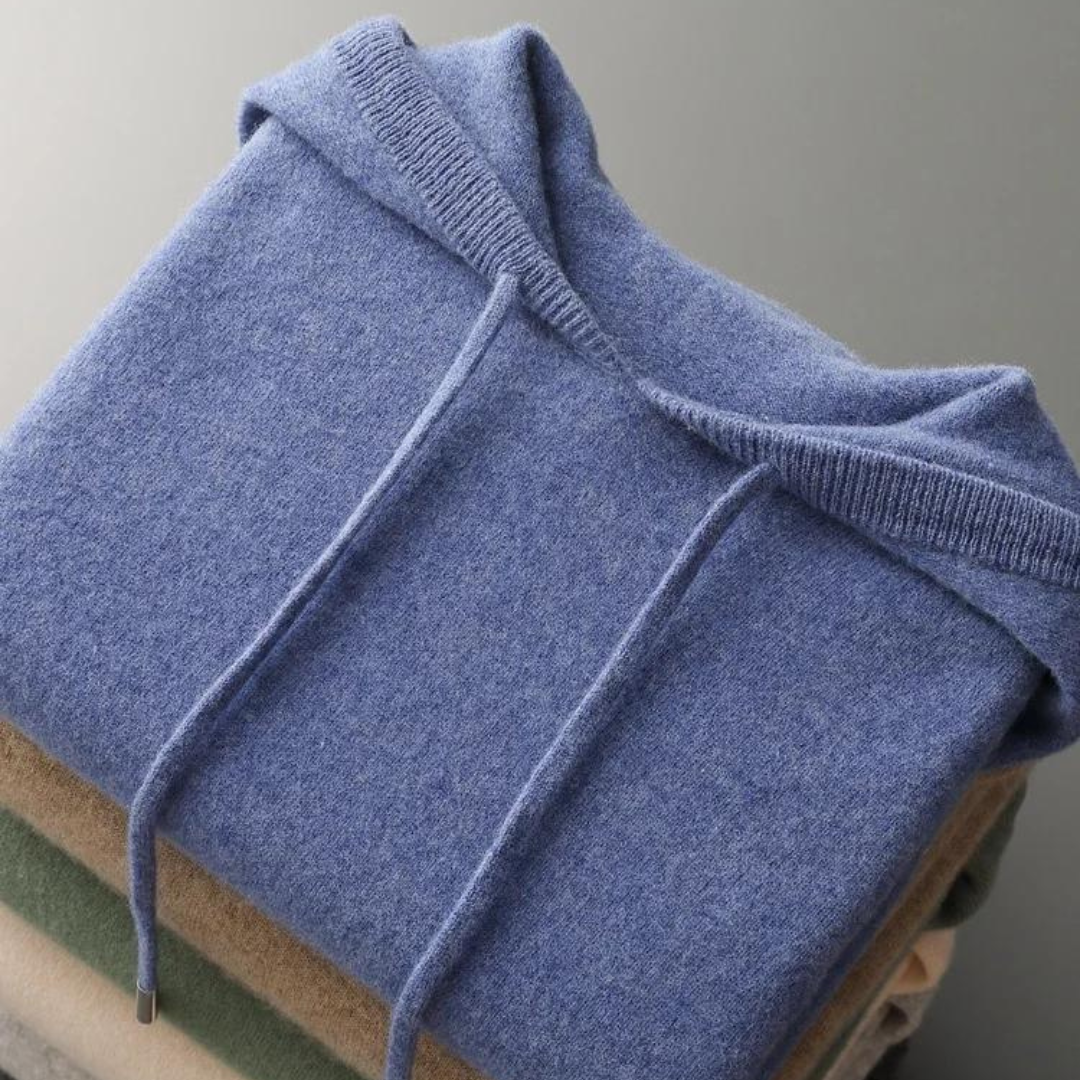 Herren Merino Strick Kapuzenpullover 9