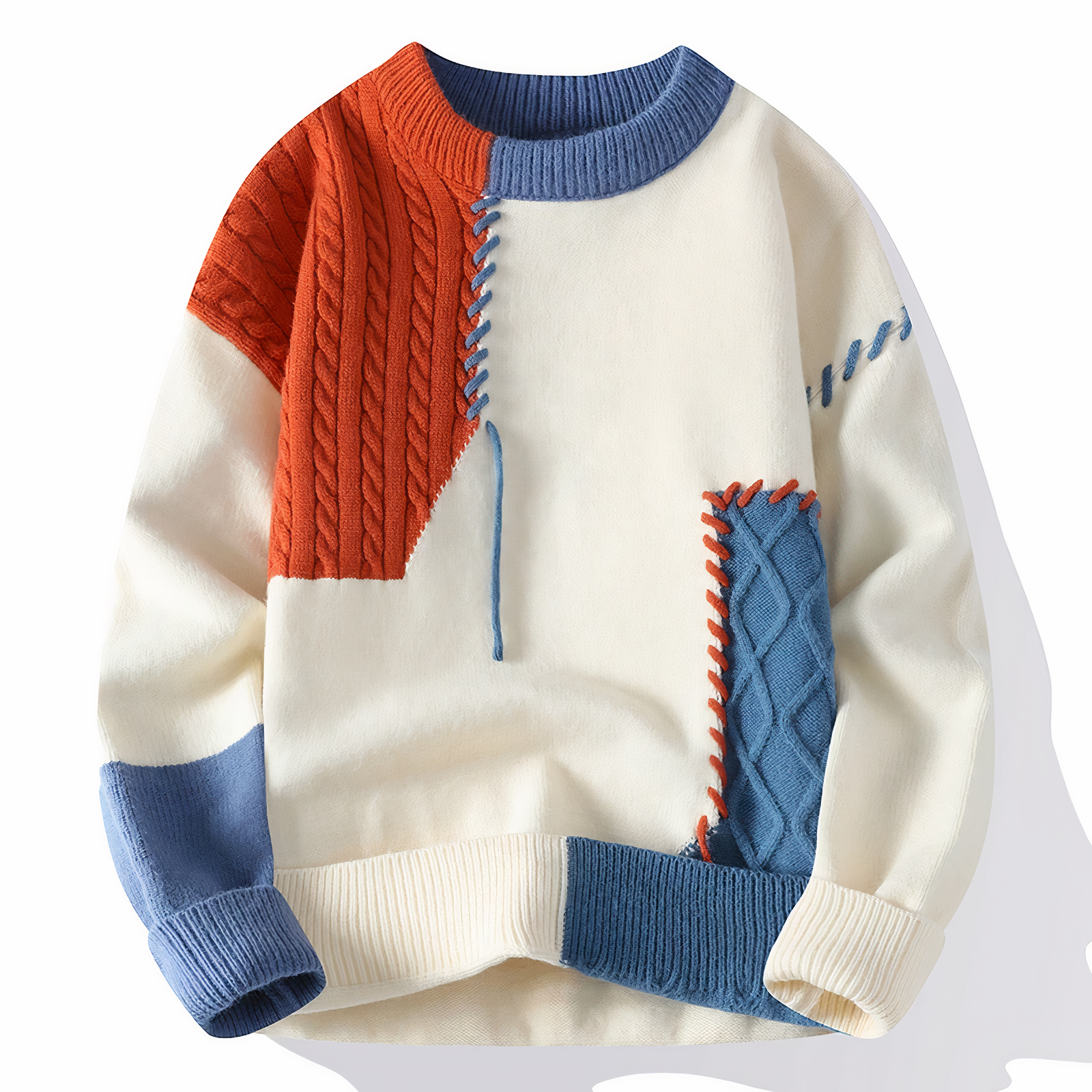 Herren Patchwork Pullover 1