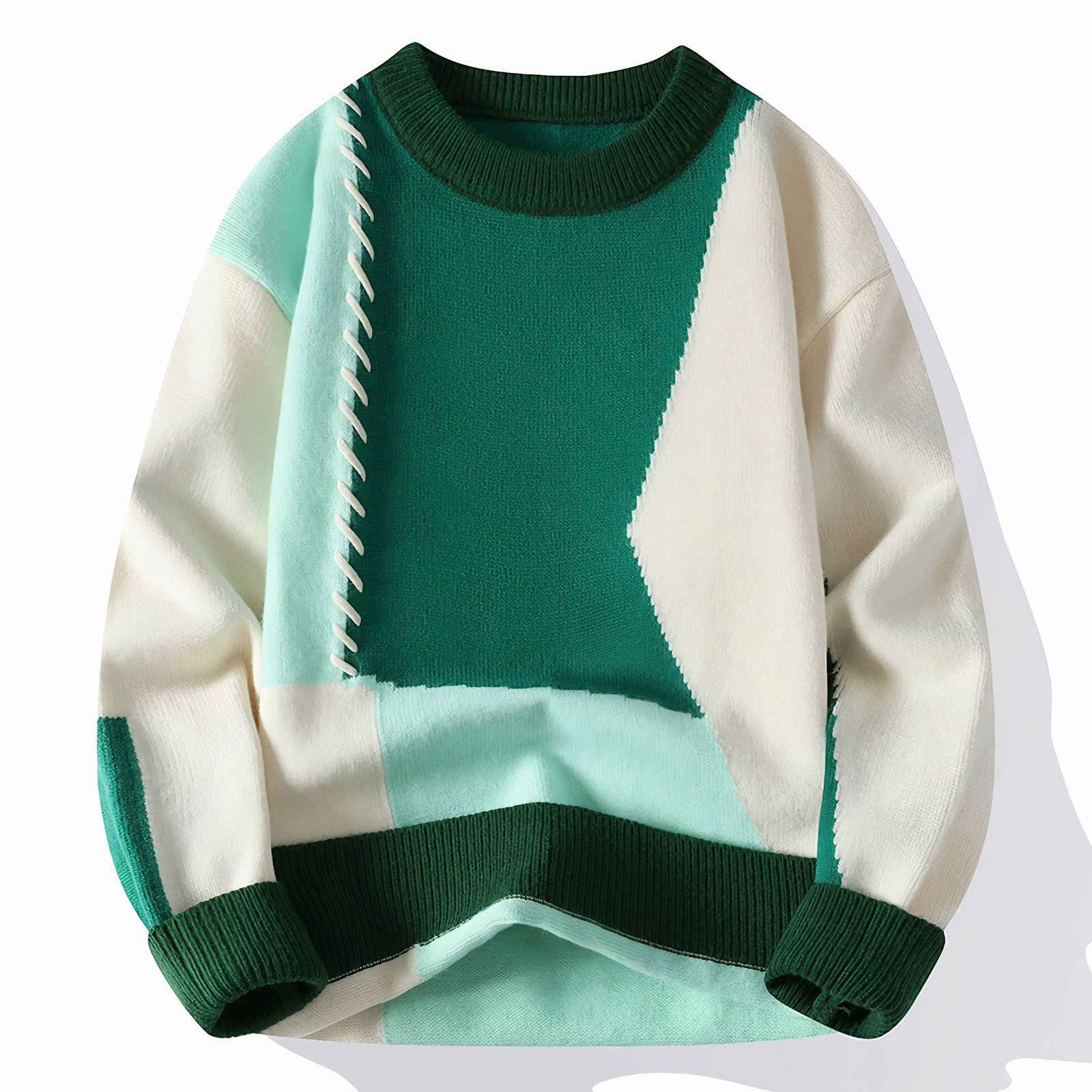 Herren Patchwork Pullover 2