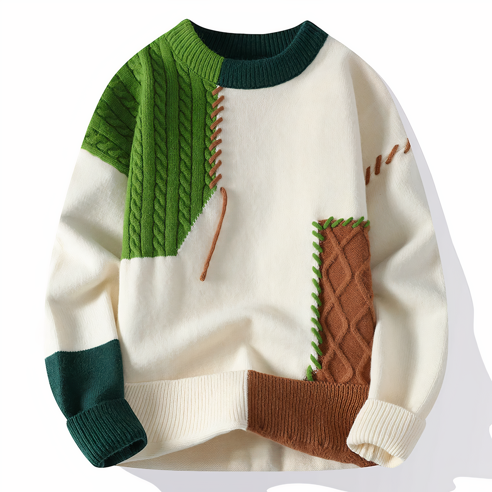 Herren Patchwork Pullover 3