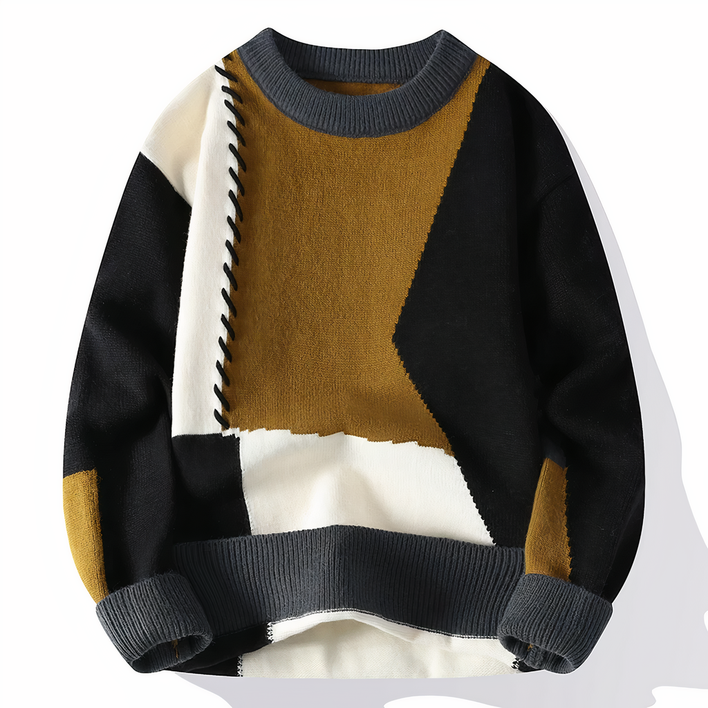 Herren Patchwork Pullover 5