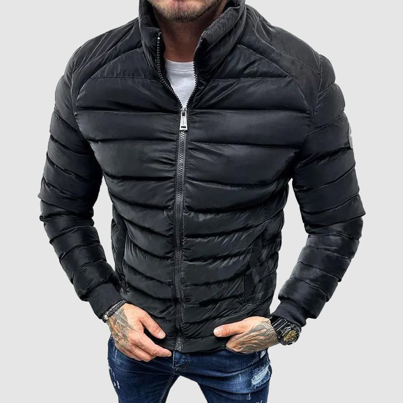 Herren Pufferjacke Hochkragen Steppjacke für Winter 0