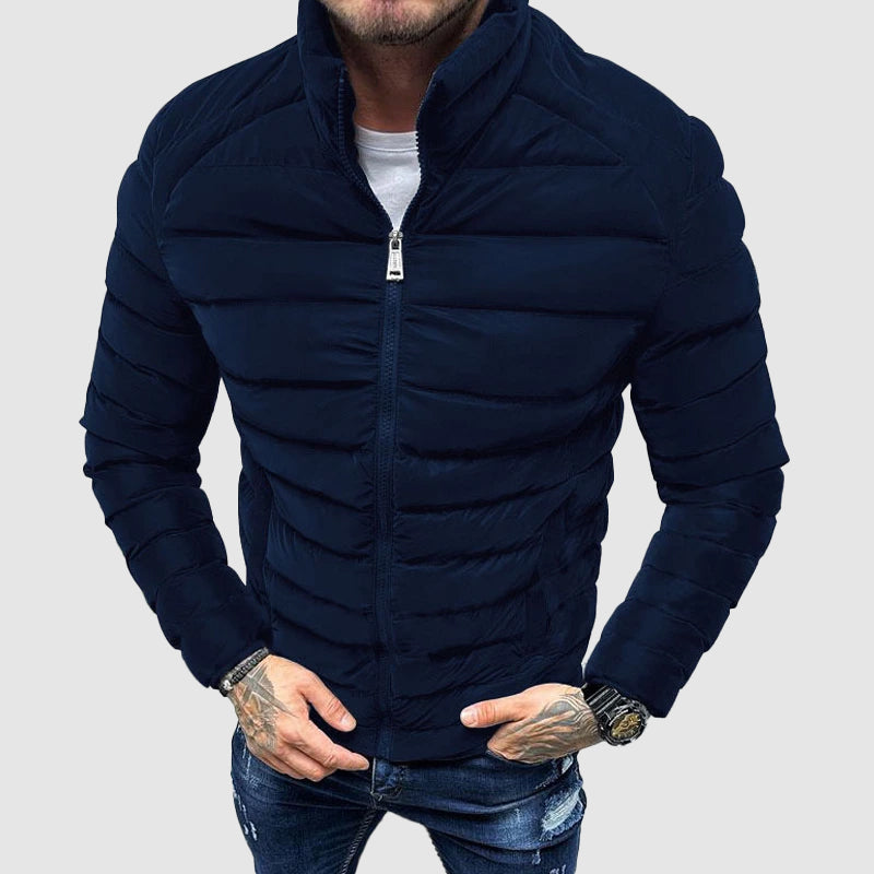 Herren Pufferjacke Hochkragen Steppjacke für Winter 1