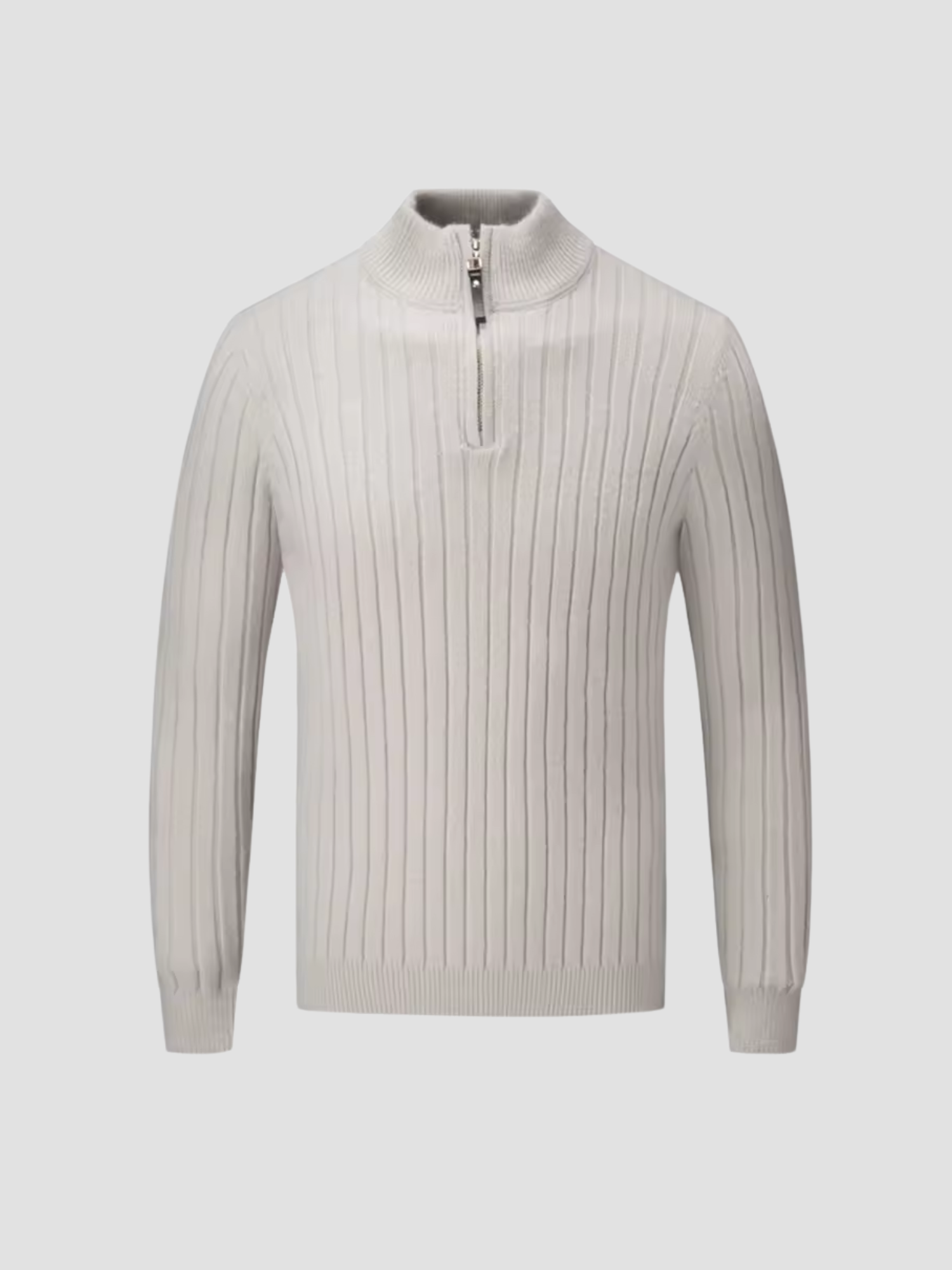 Herren Pullover mit Halbem Reißverschluss aus Hochwertigem Stoff 2