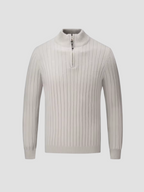 Herren Pullover mit Halbem Reißverschluss aus Hochwertigem Stoff 2
