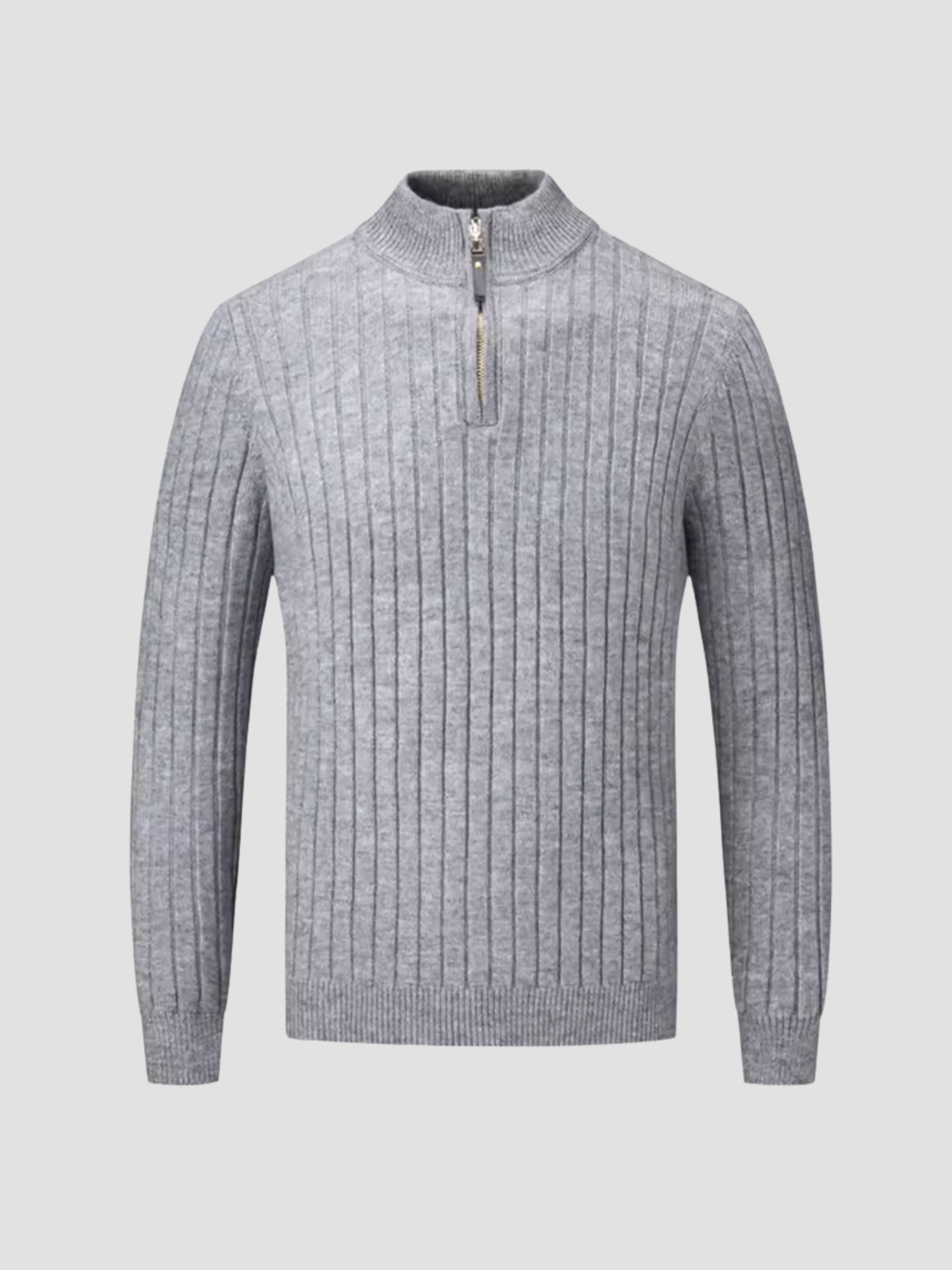Herren Pullover mit Halbem Reißverschluss aus Hochwertigem Stoff 4