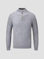 Herren Pullover mit Halbem Reißverschluss aus Hochwertigem Stoff 4