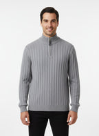 Herren Pullover mit Halbem Reißverschluss aus Hochwertigem Stoff 5