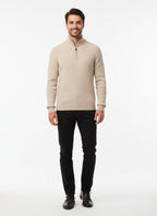 Herren Pullover mit Halbem Reißverschluss aus Hochwertigem Stoff 7