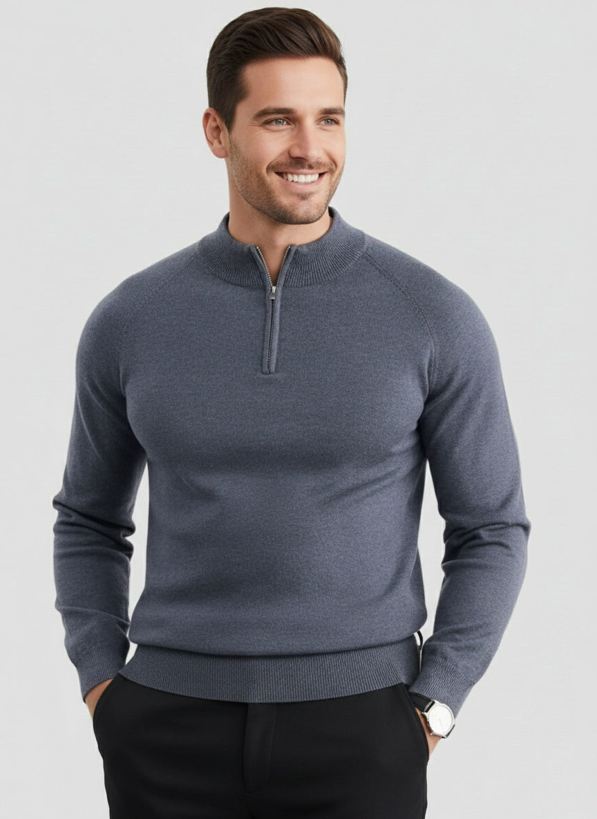 Herren Pullover mit Halbem Reißverschluss für Alltag und Freizeit 3
