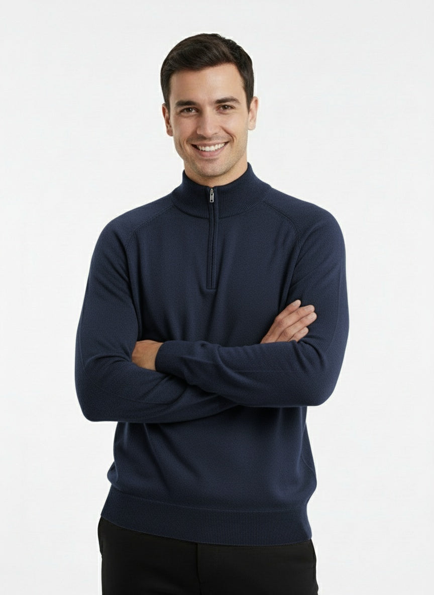 Herren Pullover mit Halbem Reißverschluss für Alltag und Freizeit 5