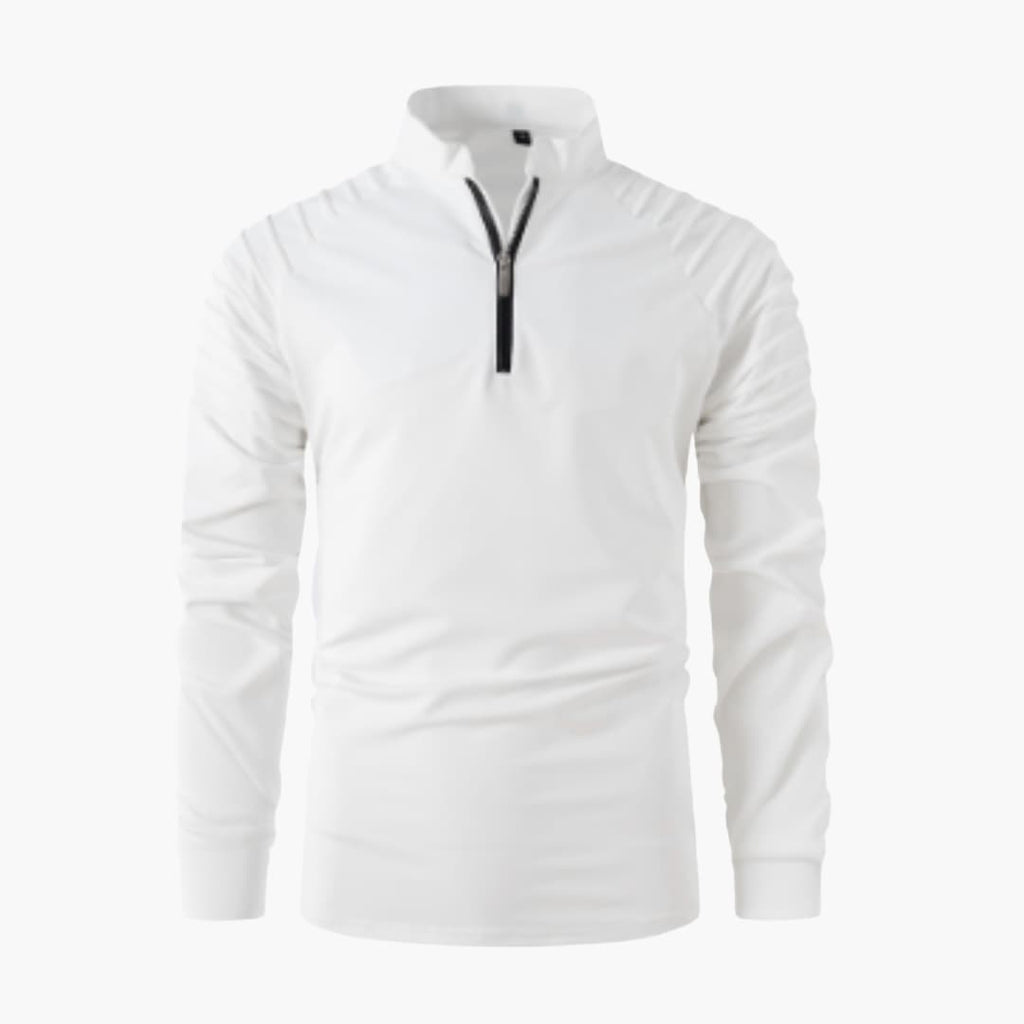 Herren Pullover mit Stehkragen und halbem Reißverschluss 0
