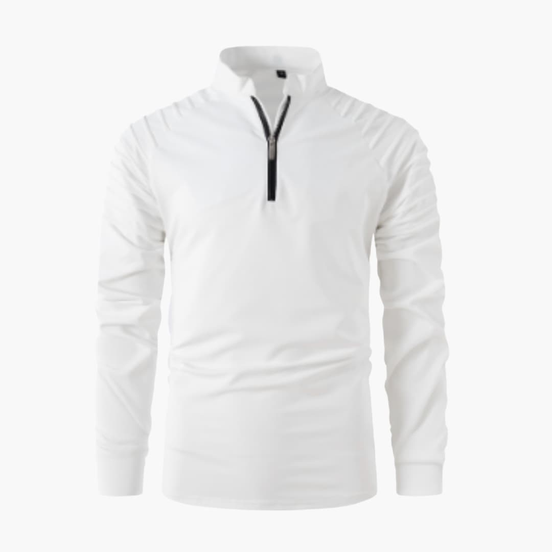 Herren Pullover mit Stehkragen und halbem Reißverschluss 0