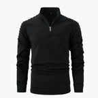 Herren Pullover mit Stehkragen und halbem Reißverschluss 1