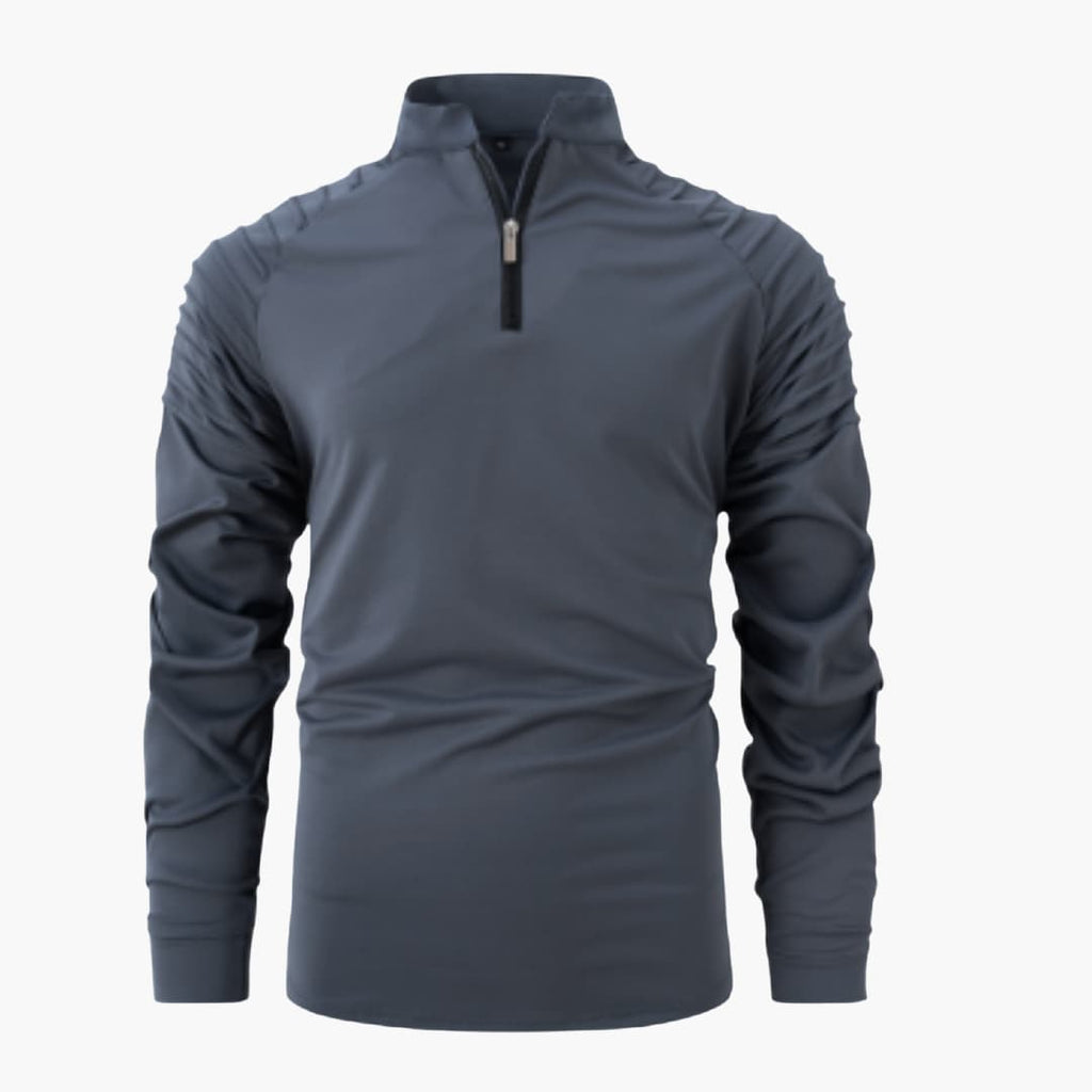 Herren Pullover mit Stehkragen und halbem Reißverschluss 5
