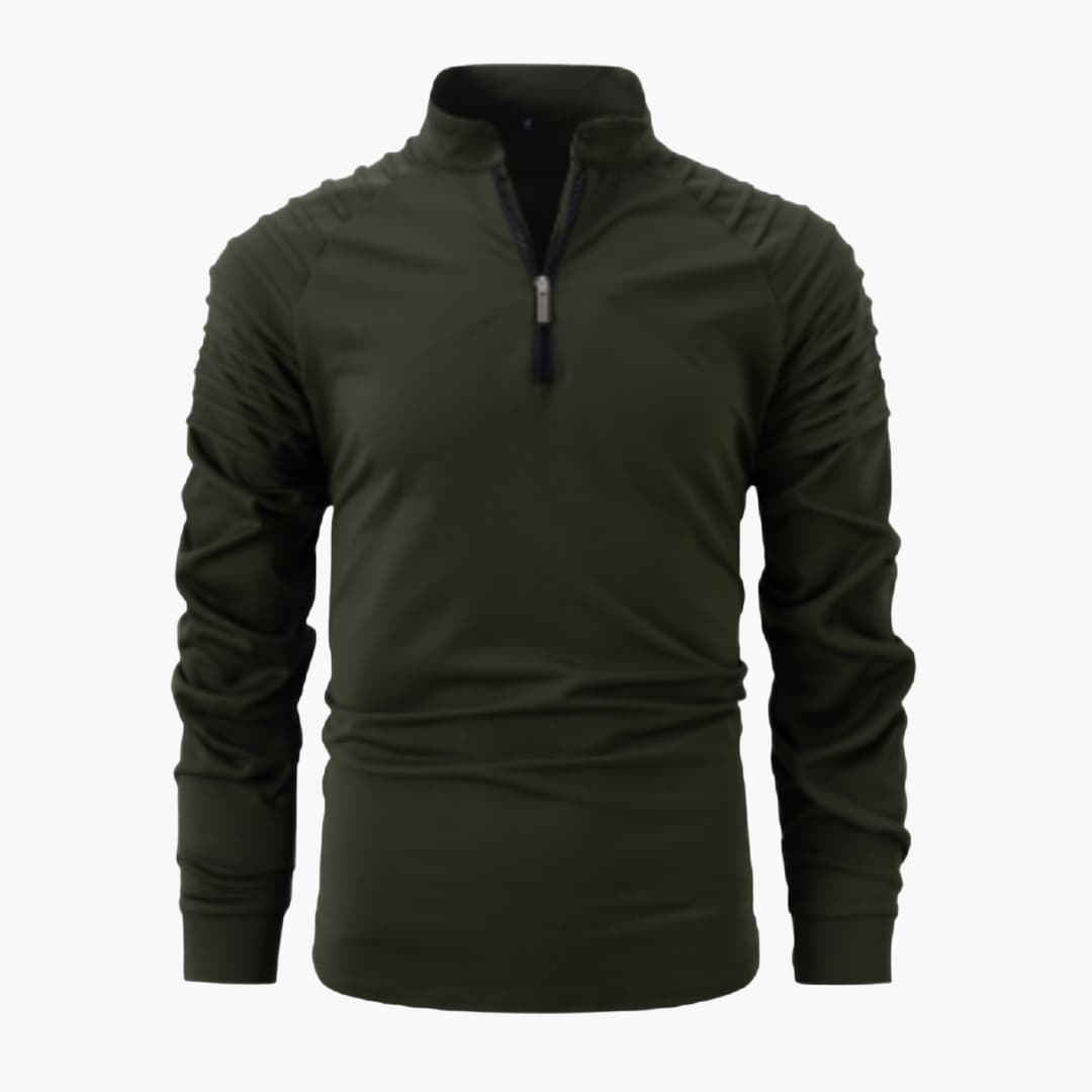 Herren Pullover mit Stehkragen und halbem Reißverschluss 6