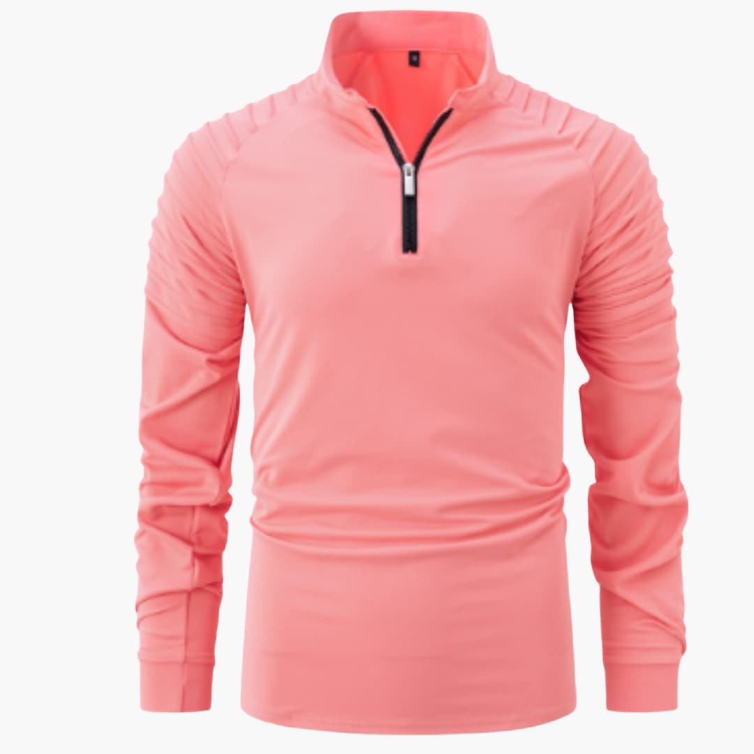 Herren Pullover mit Stehkragen und halbem Reißverschluss 7