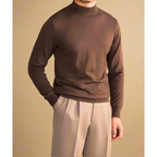Herren Rollkragenpullover aus Hochwertiger Wolle 0