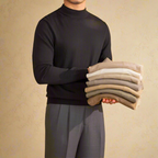 Herren Rollkragenpullover aus Hochwertiger Wolle 1