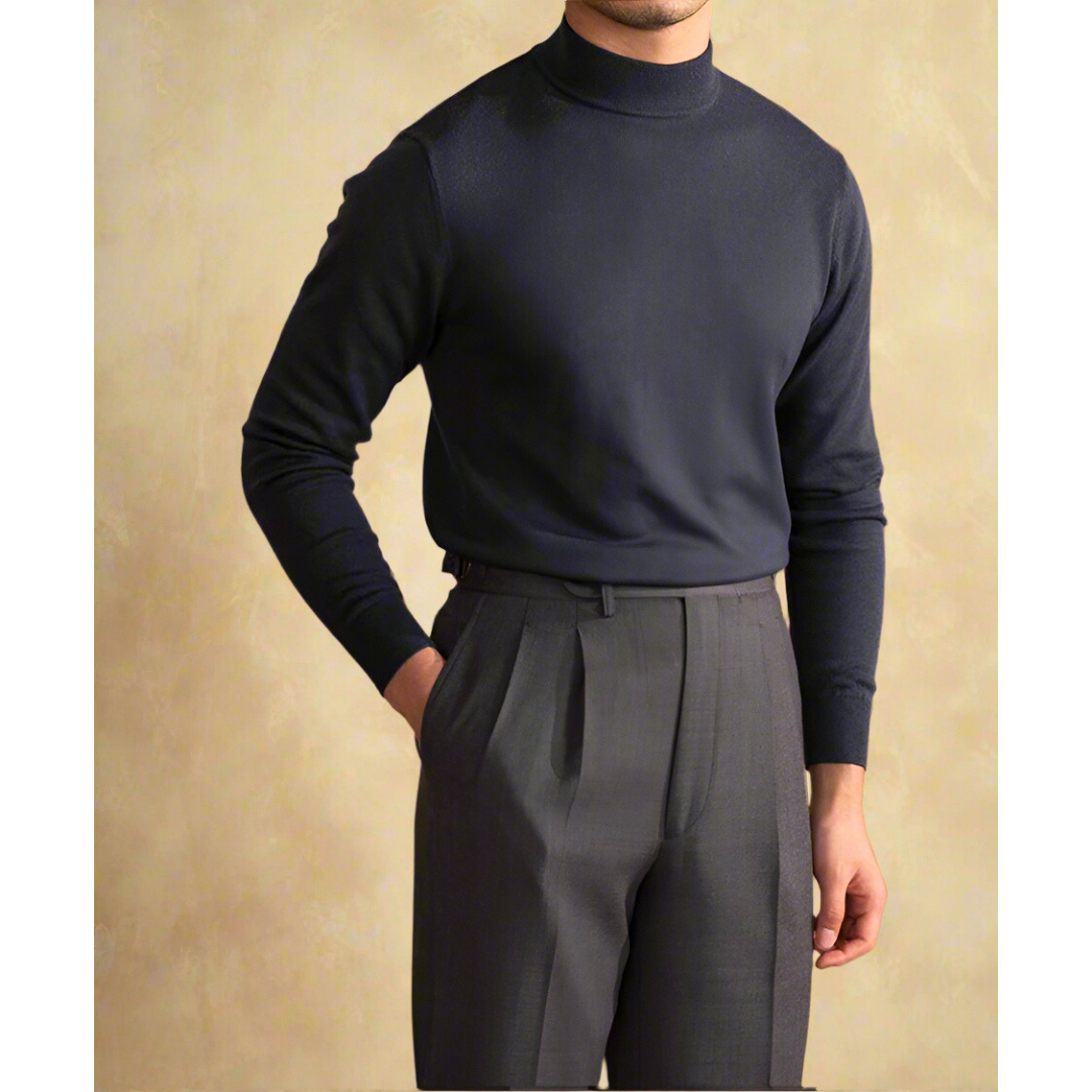Herren Rollkragenpullover aus Hochwertiger Wolle 2