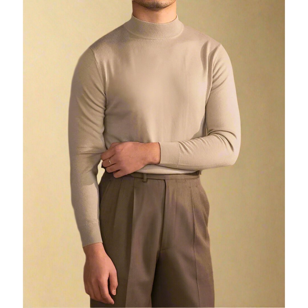 Herren Rollkragenpullover aus Hochwertiger Wolle 4