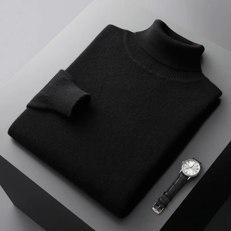 Herren Rollkragenpullover aus Wolle mit zeitlosem Design 10