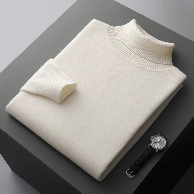 Herren Rollkragenpullover aus Wolle mit zeitlosem Design 7