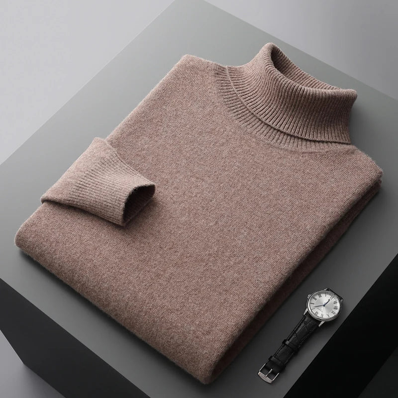 Herren Rollkragenpullover aus Wolle mit zeitlosem Design 8