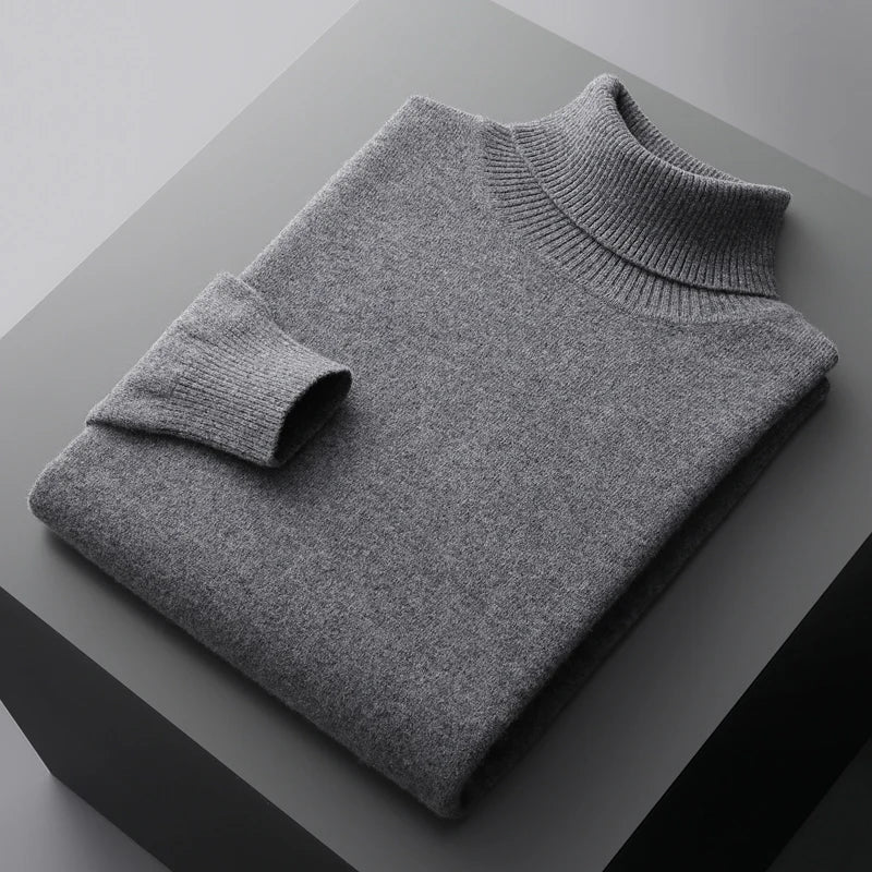 Herren Rollkragenpullover aus Wolle mit zeitlosem Design 9