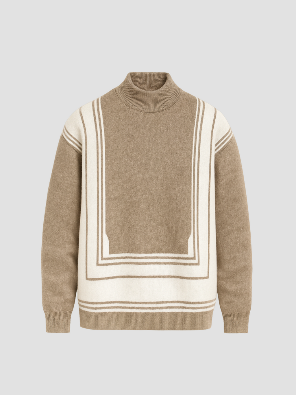 Herren Rollkragenpullover mit Geometrischem Muster 0